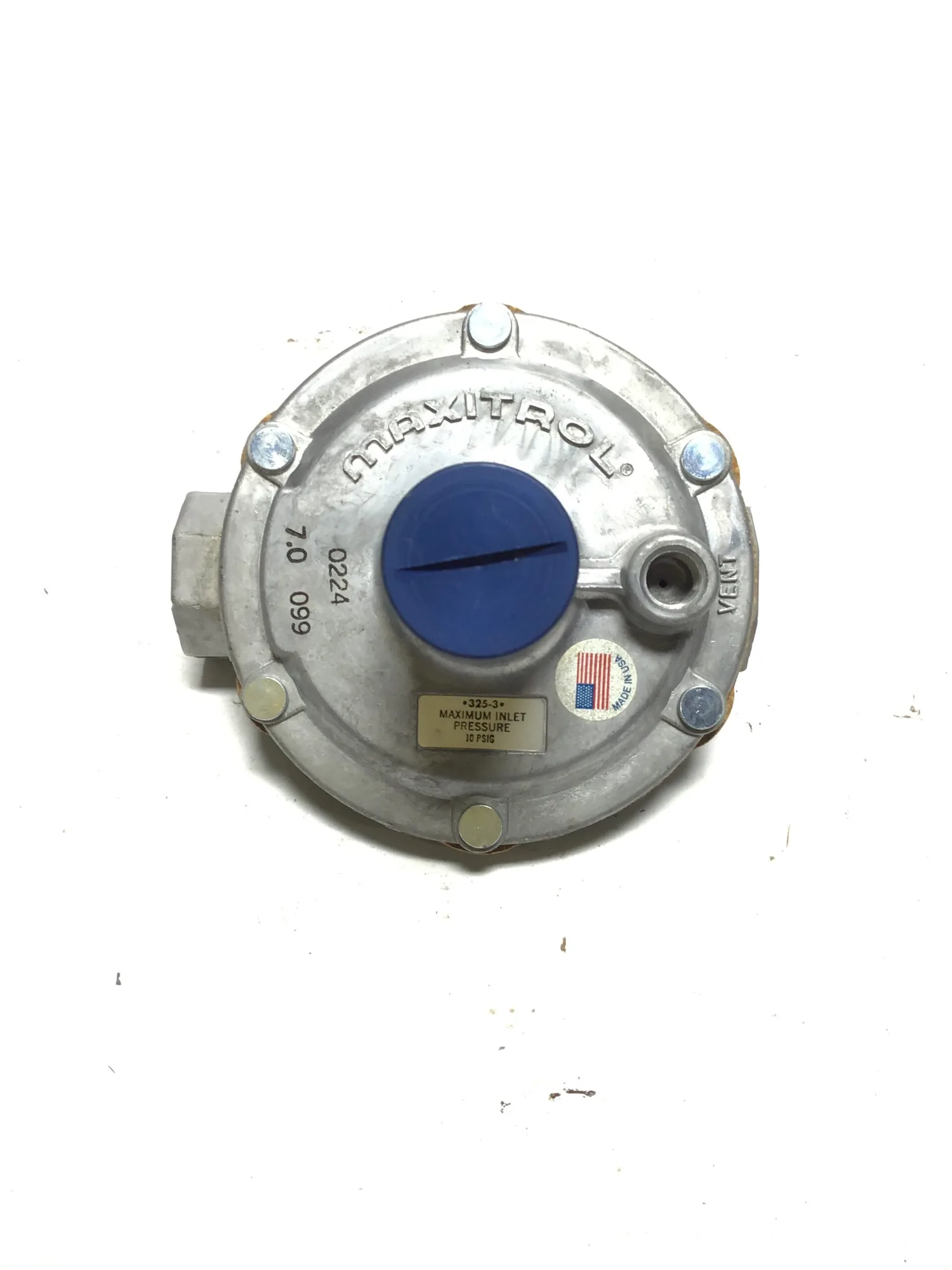 Maxitrol 224 325-3 Gas Pressure Regulator Maximum Inlet Pressure 10 PSIG