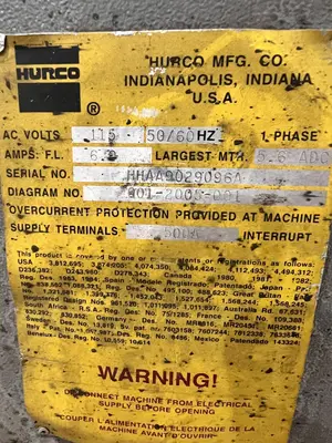 25 TON X 48" PREMIER HYDRAULIC PRESS BRAKE WITH CNC HURCO BACKGUAGE: STOCK #21973