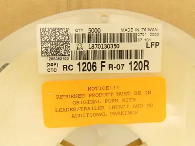 Yageo RC1206FR-07120RL Chip Resistor Tape And Reel 120 Ohms ± 1% 5000 Pcs