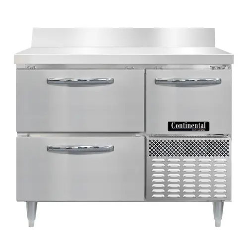 Continental DRA43NSSBS-D 43" Worktop Refrigerator W/ (2) Sections, 115v