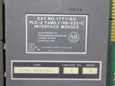 Allen Bradley 1771-KG/B PLC-2 RS-232-C Interface Module F/W Rev. A Used