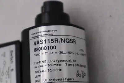 Kromschroder VAS115R/NQSR  GAS SOLENOID VALVE 88000100 NEW NO BOX STOCK H1114