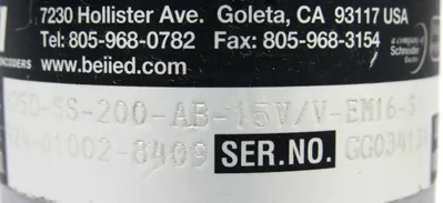 NEW BEI H25D-SS-200-AB-15V/V-EM16-S ENCODER 924-01002-8409 H25DSS200AB15VVEM16S