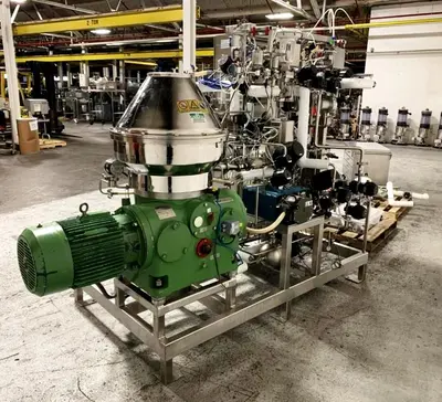 Westfalia CSC 20-06-476 hydro-hermetic clarifier skid.