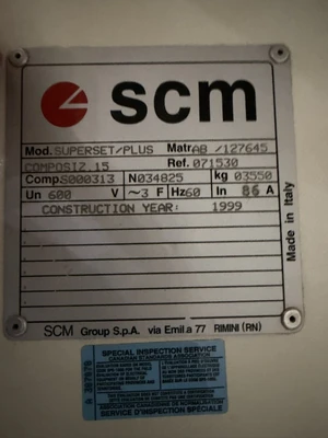 Used 1999 SCM SUPERSET PLUS Woodworking Moulders Ontario CA | Aldan Woodworking Machinery #1278475