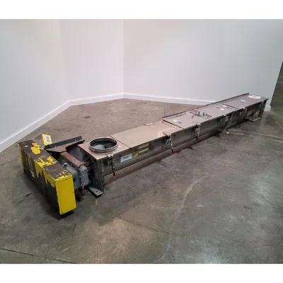Used 9" Dia. X 9'-8" Stainless Steel Industrial Screw Conveyor
