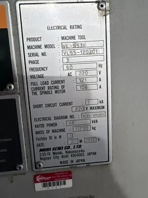 2012 MORI SEIKI VL-553II Boring Mills, CNC Vertical Boring Mill | N & R Machine Sales (5)