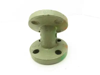 Crane Resistoflex 1" Flanged 45° Elbow PVDF Lined Pipe Fitting  #150 Duct Iron