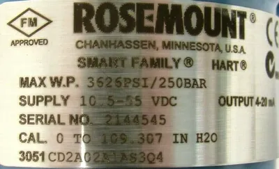 NEW ROSEMOUNT 3051CD2A02A1AS3Q4 PRESSURE TRANSMITTER 405PS030N065D3
