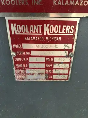 Koolant Koolers AF1000PHC Air Cooled Recirculating Chiller 460V 3PH R-12
