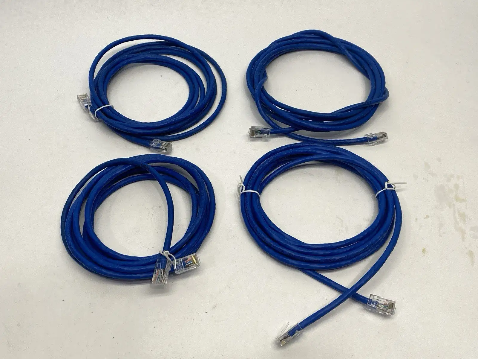556-110-010 | Legrand  Q-Series Patch Cords CAT6 Non-Booted Blue 10ft LOT OF 4 - Open box