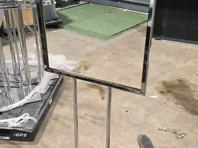 Lot of (5) Metal Retail Display Sign on Stand