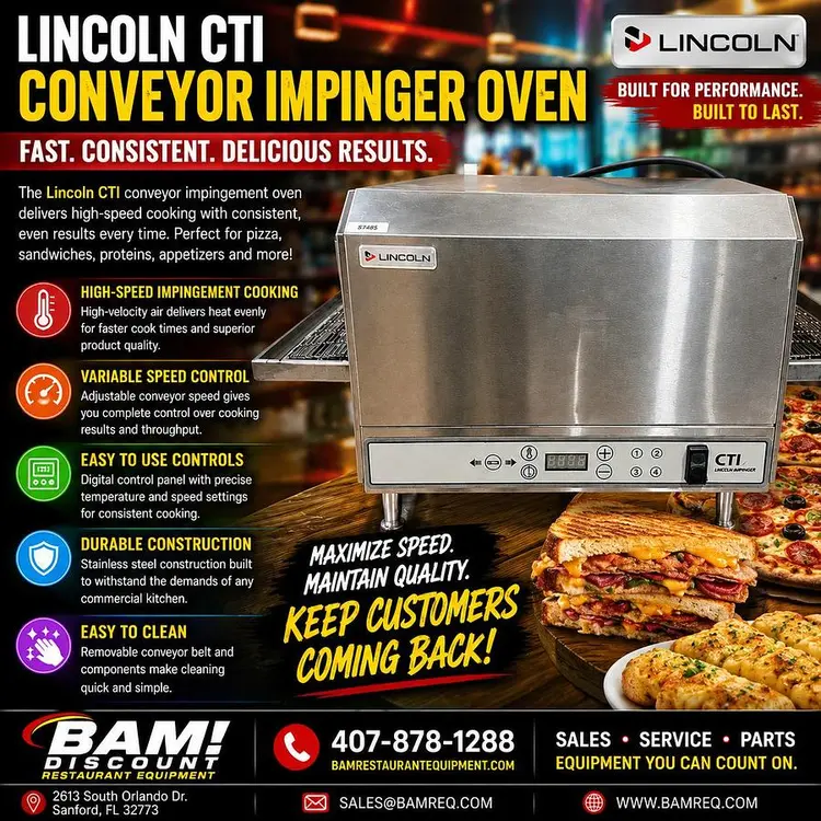 Used LINCOLN 2500000U00V1620 Conveyor Ovens Florida US | BAM Discount Restaurant Equipment #1296380