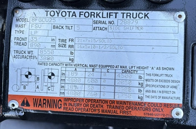 USED 2010 TOYOTA 8FGCU25