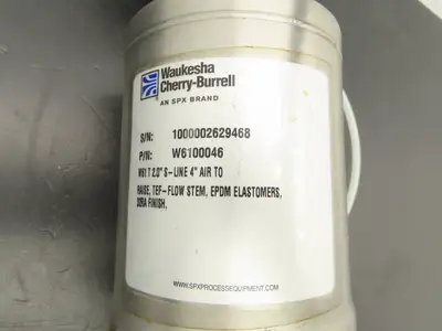 SPX Waukesha W6100046 Sanitary Shut-Off Valve 2" Tri-Clamp w/StoneL Prism Sensor