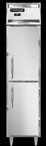 Continental D1FSENSAHD 17 3/4" Designer Slim Line One Section Reach In Freezer, (2) Right Hinge Solid Doors, 115v
