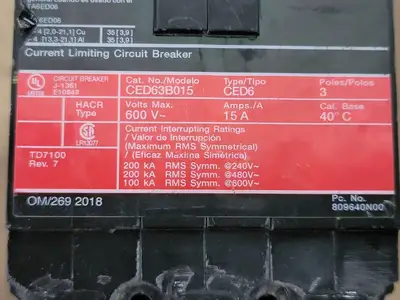 Used SIEMENS CED63B015 Switchgears British Columbia CA | Lenmark #239381