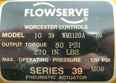 NEW FLOWSERVE 10-39-WM1120A-R6 PNEUMATIC ACTUATOR SERIES 39 1039WM1120AR6