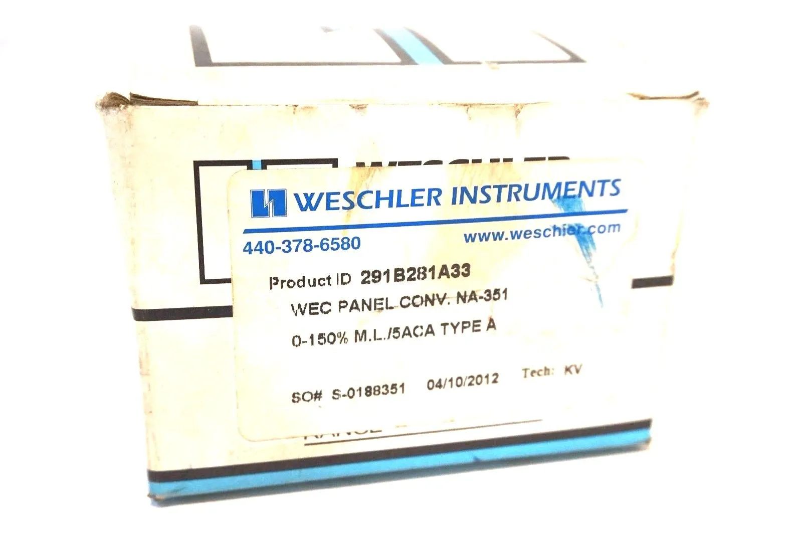 NEW WESCHLER 291B281A33 PANEL METER