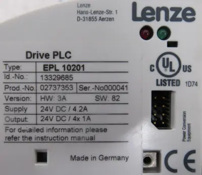 NEW LENZE EPL10201 ROTARY CONTROL SYSTEM 13142439 13329685 EF1503A