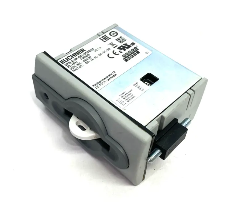 Used EUCHNER ELECTRONIC KEY PROFINET ADAPTER EKS-A-IIX-G01-ST02/03 W/ KEY PLC Ethernet Equipment | Maverick Industrial Sales #1099637