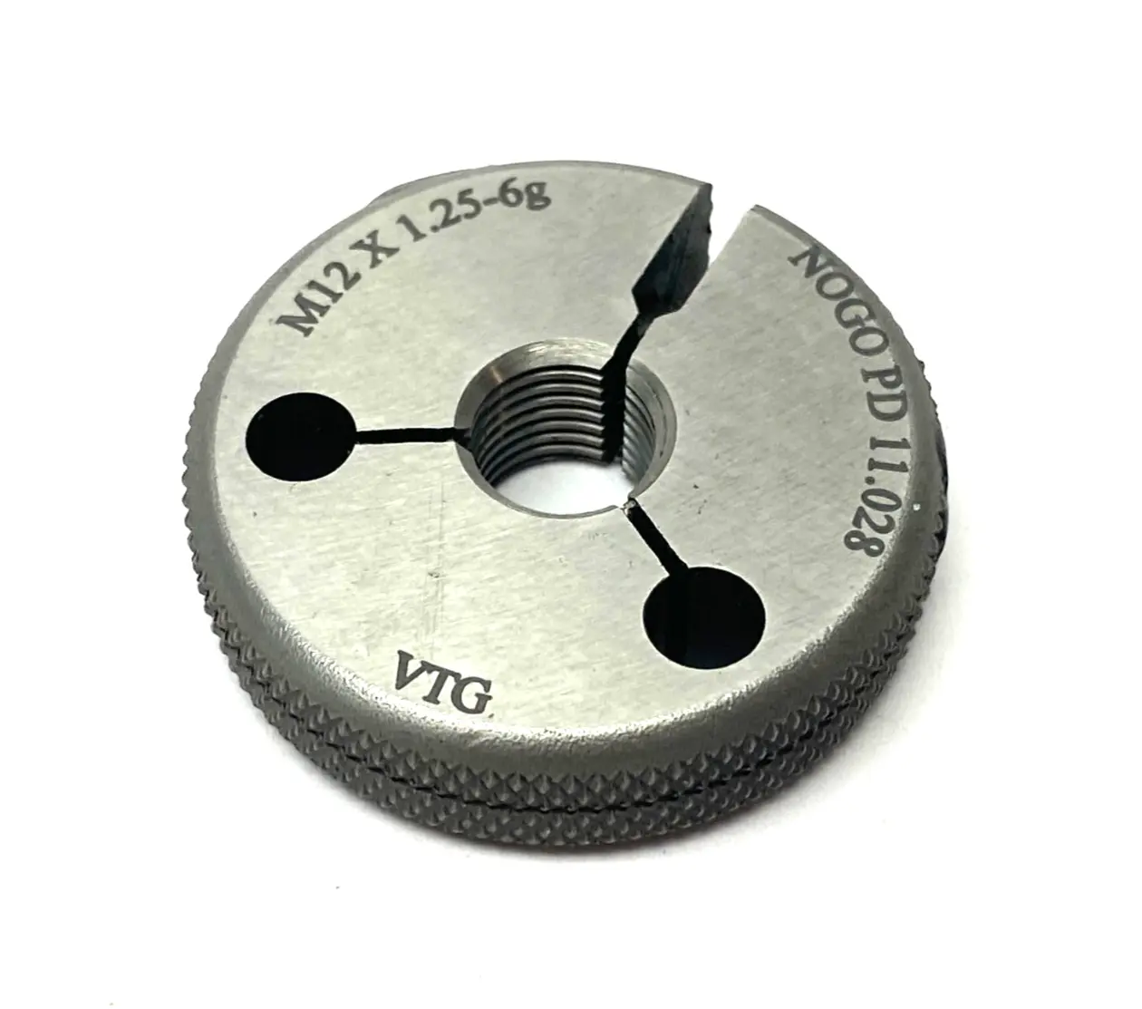 USED VERMONT GAGE THREADED RING GAGE M12X1.25-6G NOGO PD 11.028