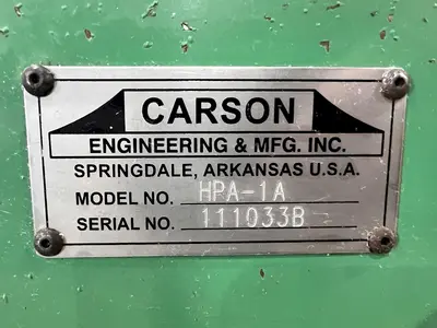 1-1/8" CARSON MODEL #HPA-1A HYDRAULIC TUBE BENDER : STOCK #20120