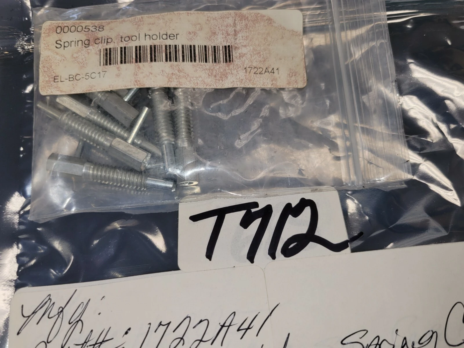 LOT OF 7    1722a41 - spring, action holder SS PART # 1722A41