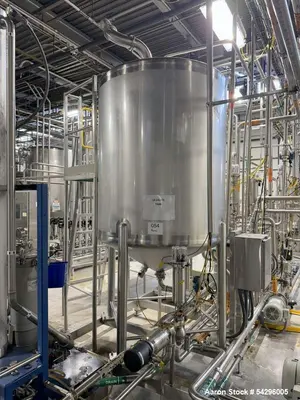 Used Feldmeier 600 Gallon Stainless Steel Tank – Vertical Cone Bottom Vessel wit