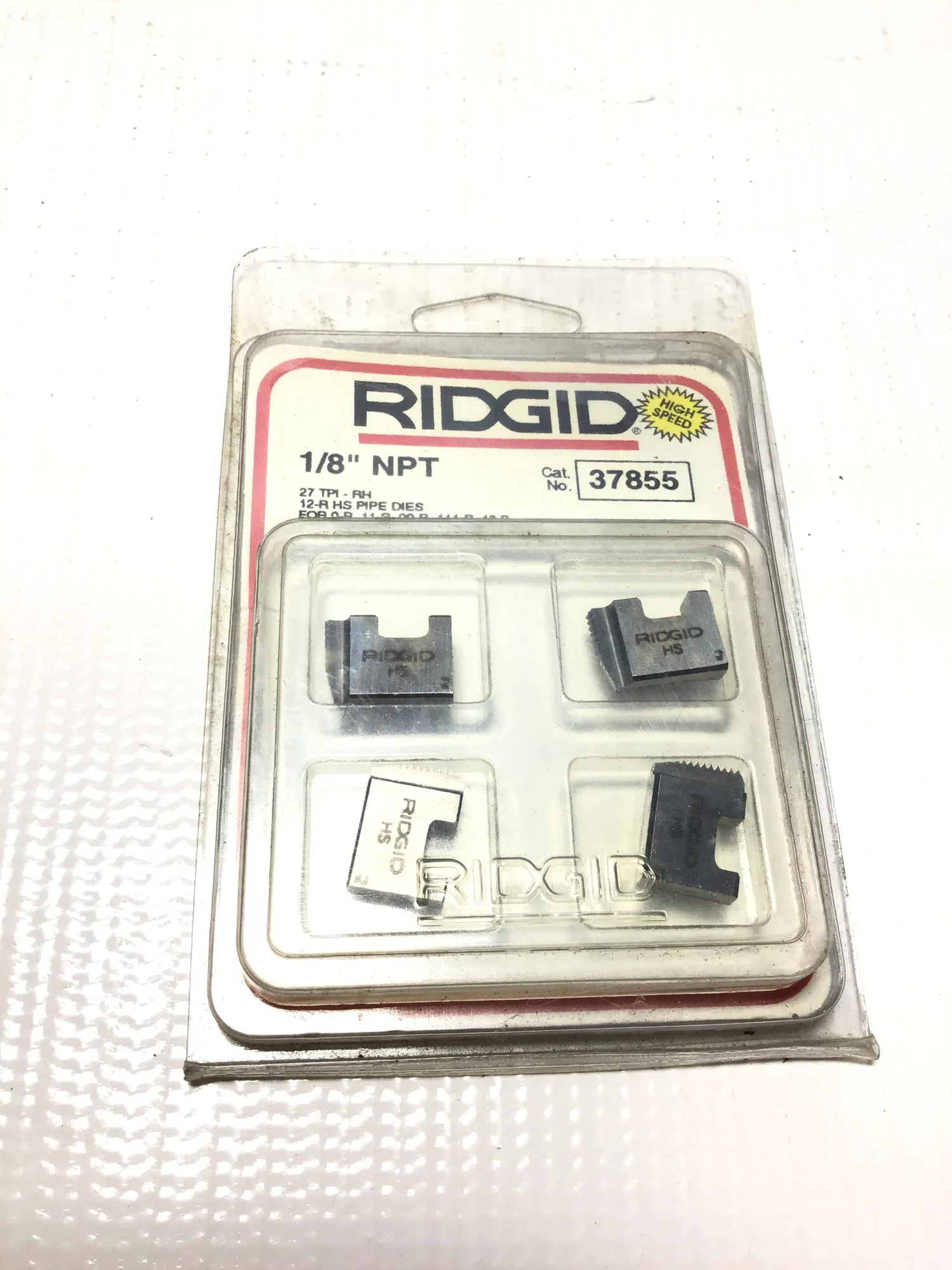 Ridgid 37855 HS Pipe Dies 1/8″ NPT 27 TPI-RH for 0R/11R/00R/111R/12R/30A/31A Threaders