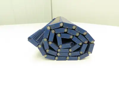 Intralox Blue Plastic Flat Top Smooth Conveyor Chain Belt 60" Wide x 30" L