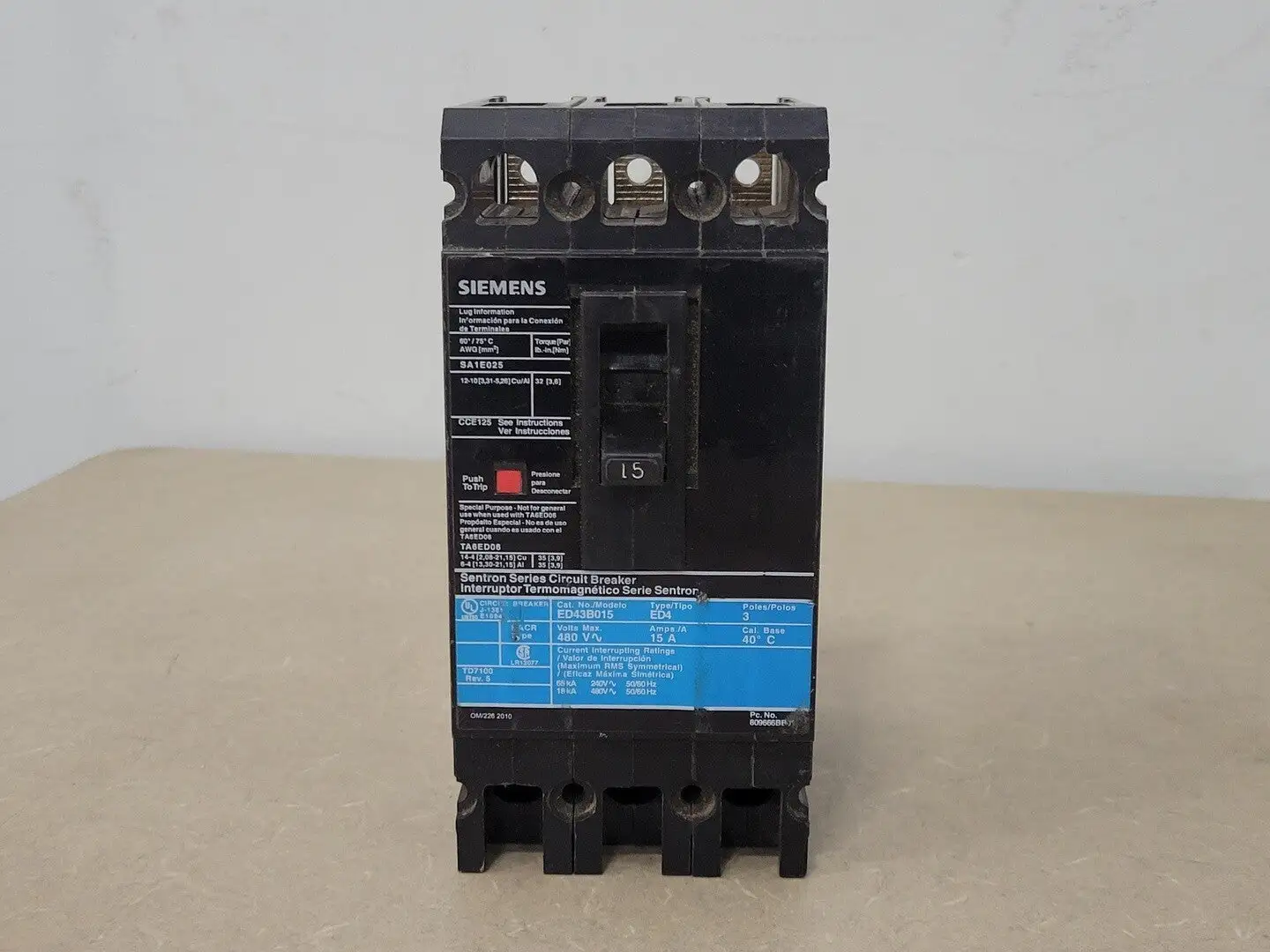 USED SIEMENS ED43B015