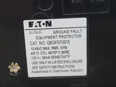 Used EATON QBGFEP2015 Switchgears British Columbia CA | Lenmark #239329