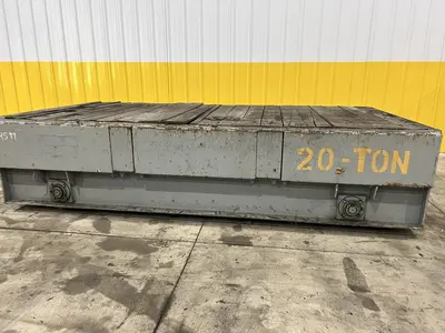 20 TON X 60" X 120" RAIL MOUNTED HEAVY DUTY TRANSFER CART: STOCK #14599