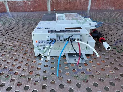 USED SMC EX-140-SDN1 INTERFACE SERIAL UNIT W/ LOT OF 8 SQ1A31Y-5-C4 SOLENOID VALVE