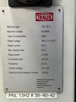 USED 2006 TRAUB TNL 26