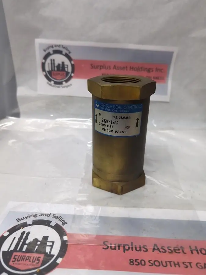 New | in-Stock CIRCLE SEAL M-232B-12PP Pump & Valve Parts Ohio US | Surplus Asset Holdings #1246213