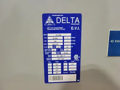 Used DELTA EVI DT 0045 Transformers British Columbia CA | Lenmark #835213