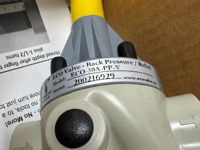 NEW ECO VALVE ECO-50A-PP-V PRESSURE RELIEF VALVE 1/4" DN15 THREADED