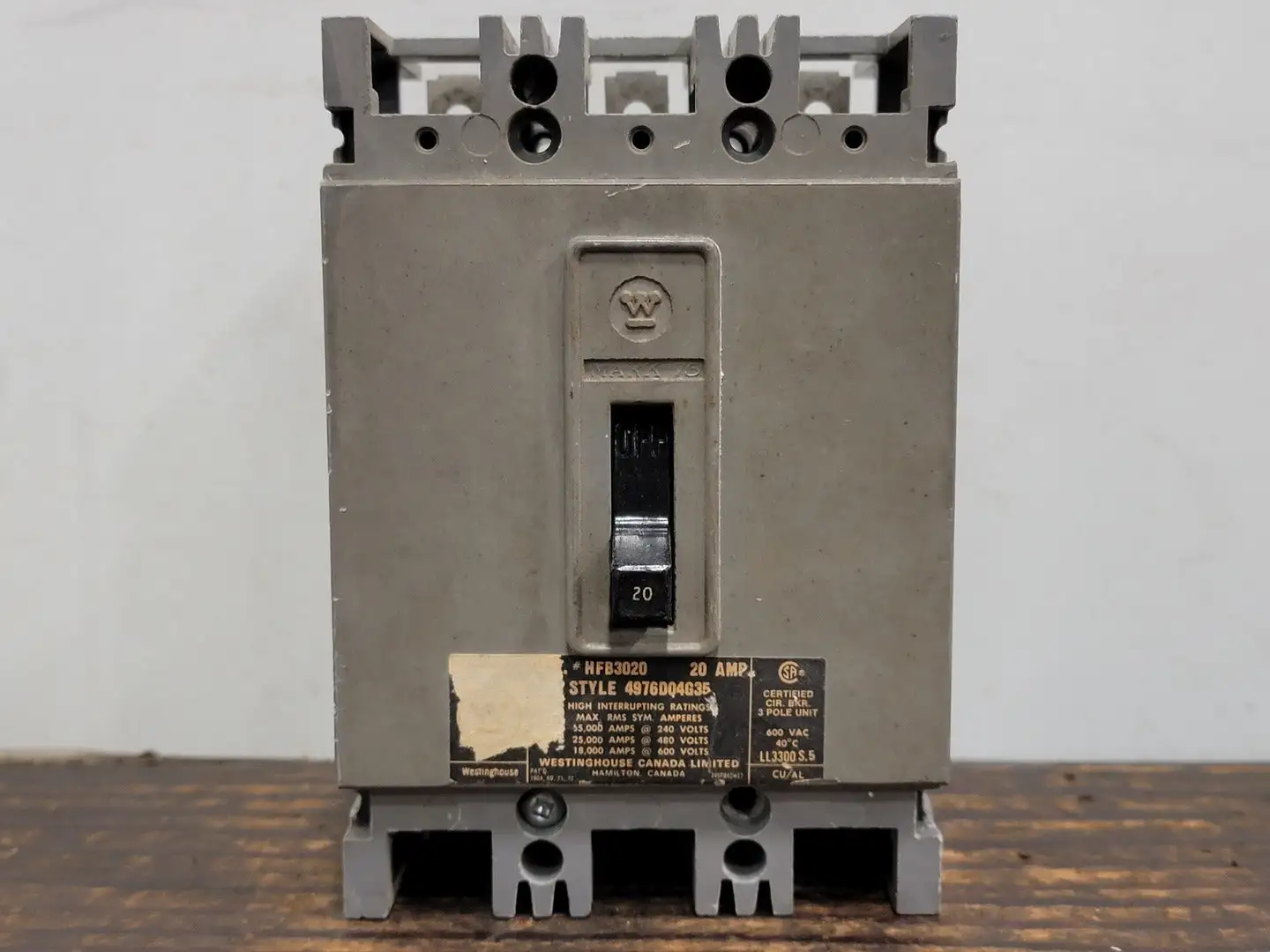Used WESTINGHOUSE HFB3020 Switchgears British Columbia CA | Lenmark #242312