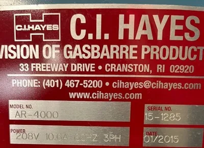 CI HAYES 4000 CFH Dryer Gas Generator - Exothermic | Heat Treat Equipment Co. (8)