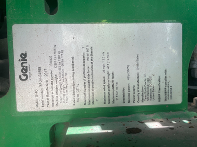 Used 2017 Genie S-40 Manlifts Florida US | Stack Equipment #1271274