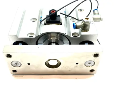 USED SMC COMPACT GUIDED CYLINDER  W/ M9 SENSORS