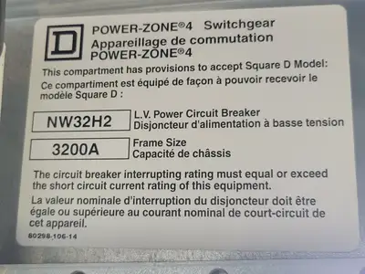 Used SQUARE D POWER-ZONE 4 Switchgears British Columbia CA | Lenmark #239367