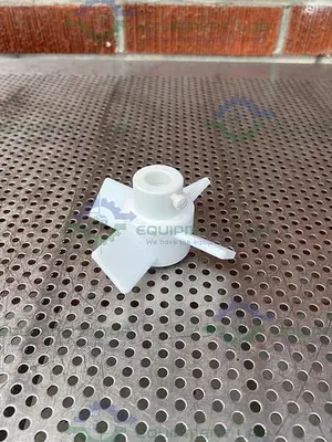 NEW CHEMGLASS CG-2095-02 PTFE AGITATOR FOUR BLADE, 5" FITS 19MM SHAFT 45° IMPELLER