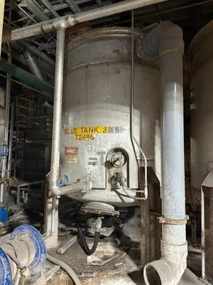 2,500 GALLON 7' DIAMETER X 9' TALL STEEL PRO JACKETED STAINLESS STEEL TANK