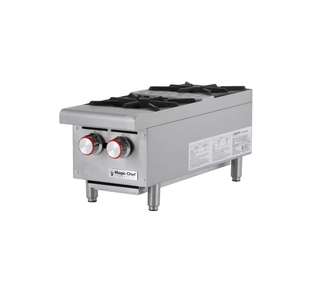 Magic Chef 12 IN. W COMMERCIAL NATURAL GAS COUNTERTOP HOT PLATE IN STAINLESS STEEL