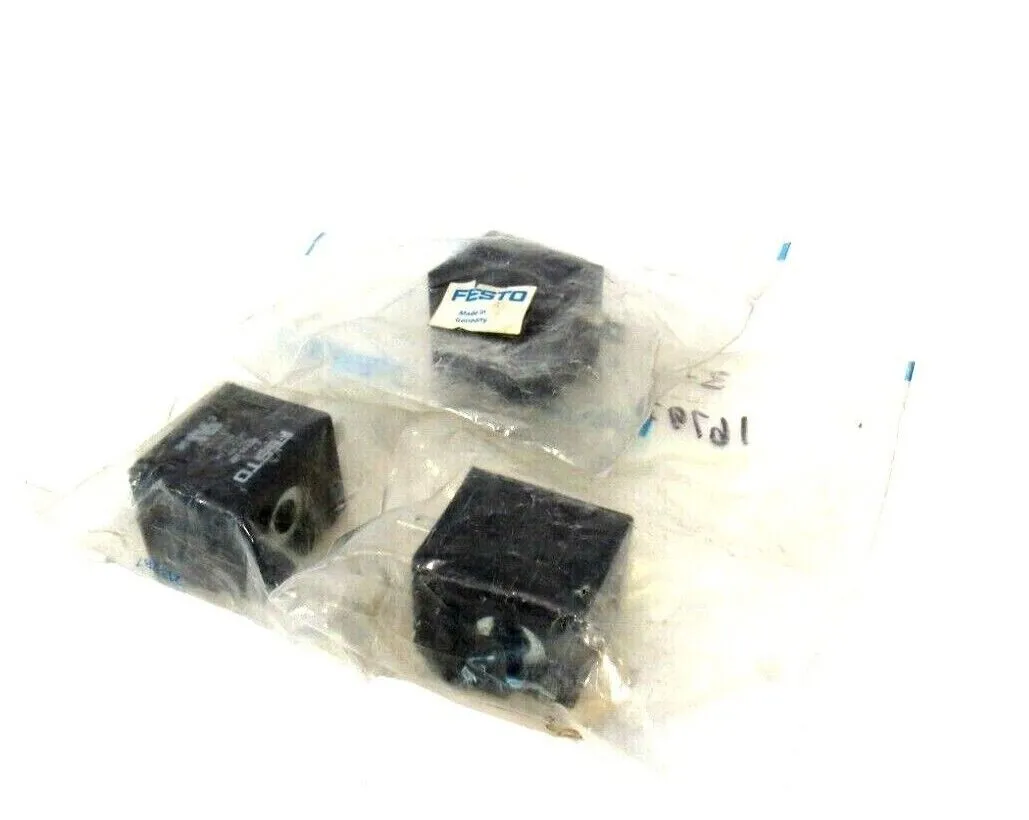 LOT OF 3 NEW FESTO MSN1G-24V VALVE COILS 123 060 MSN1G24V