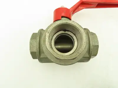 Renus 2" NPT Aluminum 3-Way Ball Valve Full Port