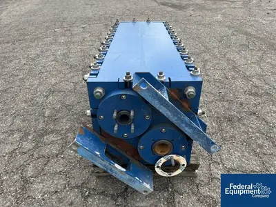 USED SGL Systems 149.6 Sq Ft SGL Carbon Graphite Block Heat Exchanger, 100/100#